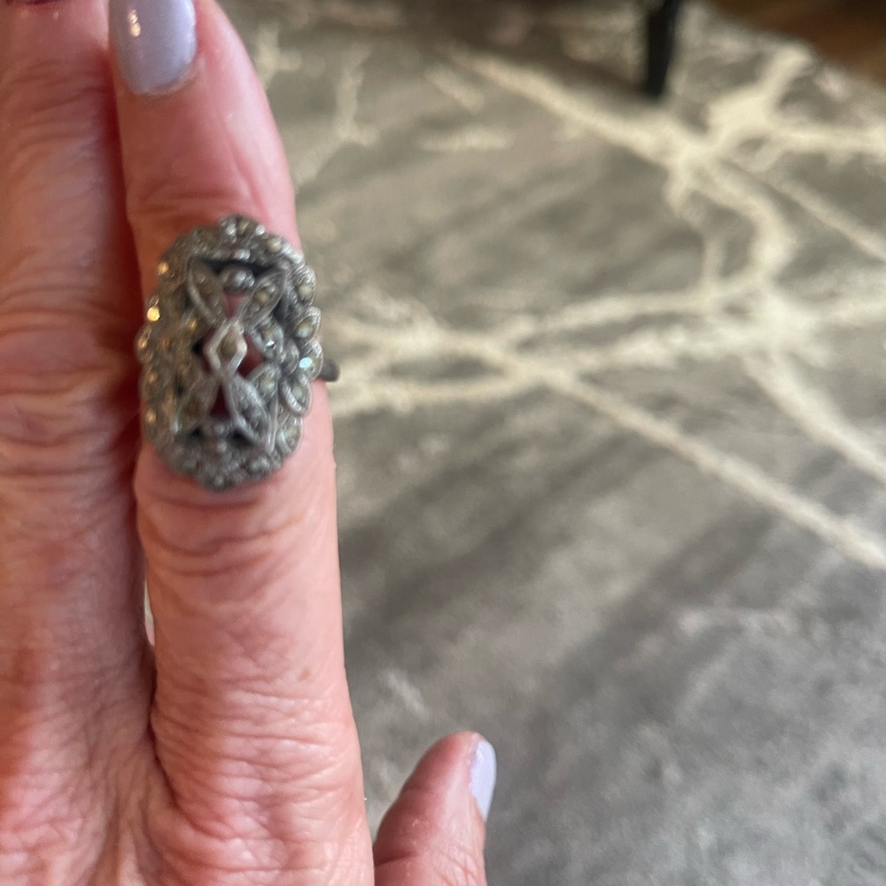 Vintage Statement Ring Sterling Silver, Beautiful… - image 1